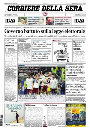 Copertura Corriere della Sera