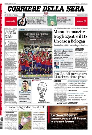 Copertura Corriere della Sera