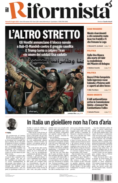 Copertura Il Riformista