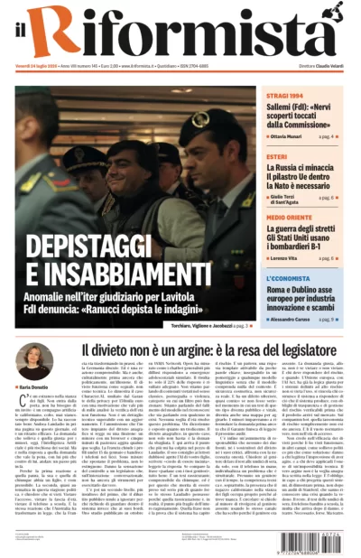 Copertura Il Riformista