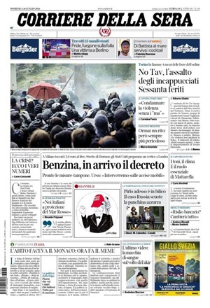 Copertura Corriere della Sera