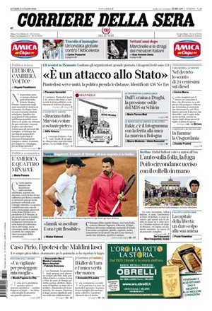 Copertura Corriere della Sera