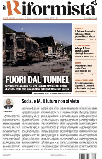 Copertura Il Riformista