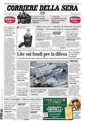 Copertura Corriere della Sera