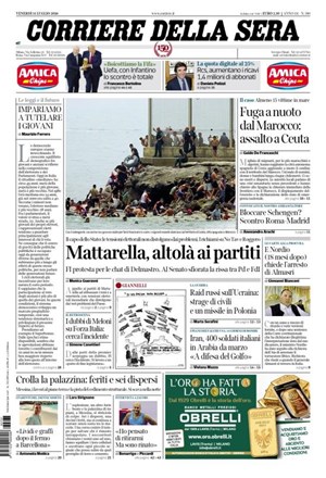Copertura Corriere della Sera