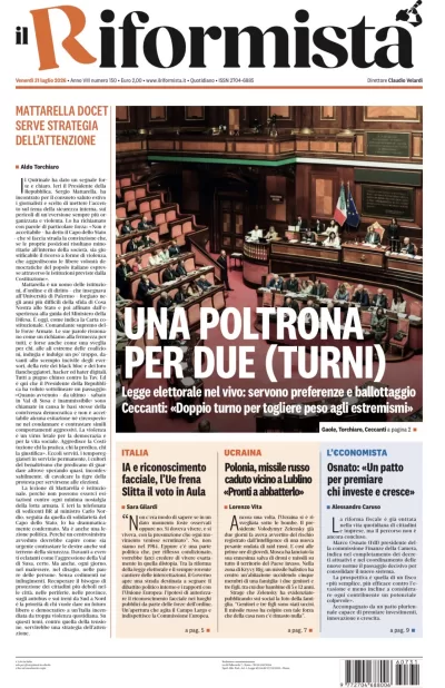 Copertura Il Riformista
