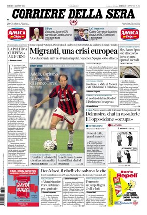 Copertura Corriere della Sera