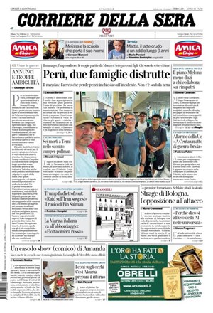 Copertura Corriere della Sera