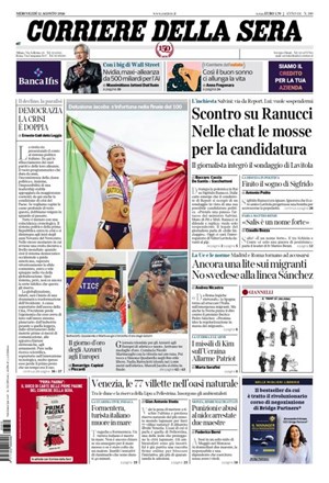 Copertura Corriere della Sera