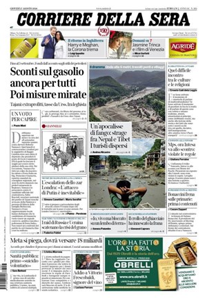Copertura Corriere della Sera