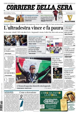 Copertura Corriere della Sera