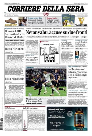 Copertura Corriere della Sera