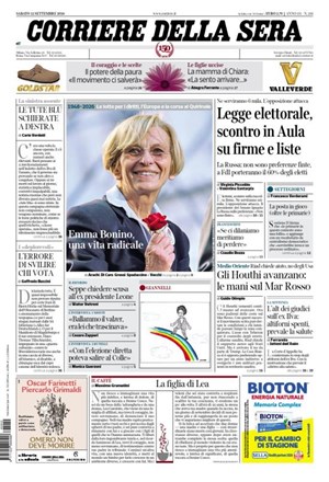 Copertura Corriere della Sera