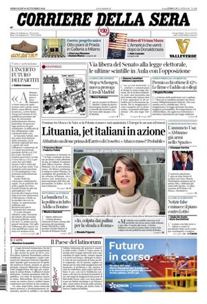 Copertura Corriere della Sera