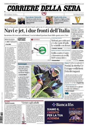 Copertura Corriere della Sera