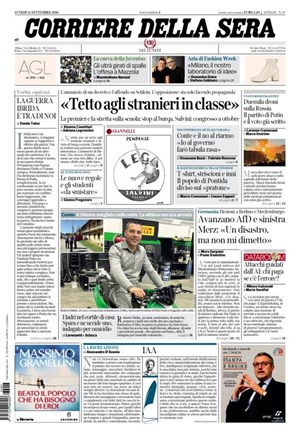 Copertura Corriere della Sera