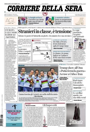 Copertura Corriere della Sera