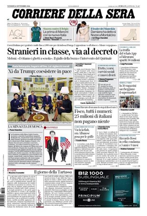 Copertura Corriere della Sera