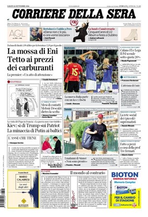 Copertura Corriere della Sera