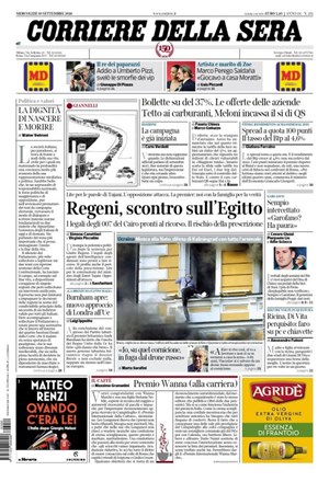 Copertura Corriere della Sera