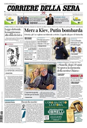 Copertura Corriere della Sera