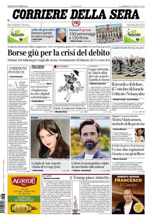 Copertura Corriere della Sera