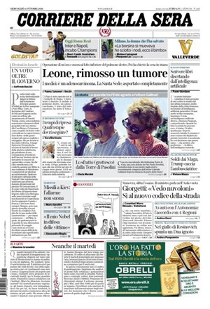 Copertura Corriere della Sera