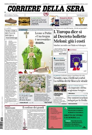 Copertura Corriere della Sera