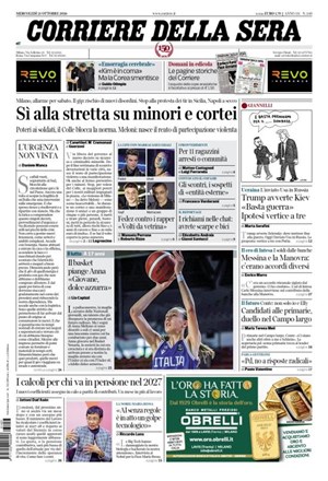 Copertura Corriere della Sera