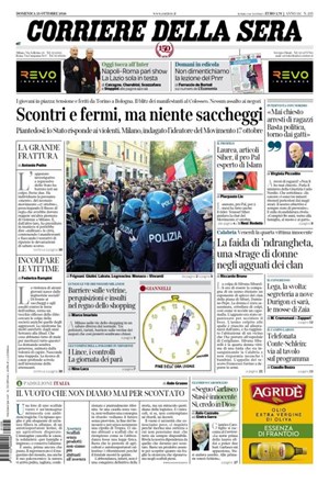 Copertura Corriere della Sera