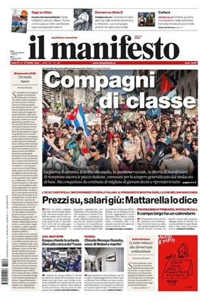 Copertura Il Manifesto